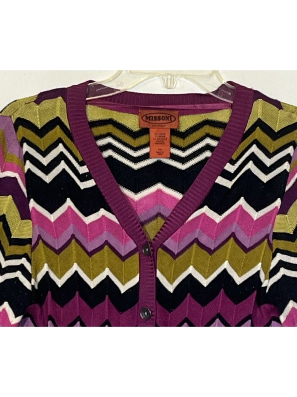 Missoni for Target Chevron Zig Zag Knit Button Cardigan Sweater - Picture 5 of 7